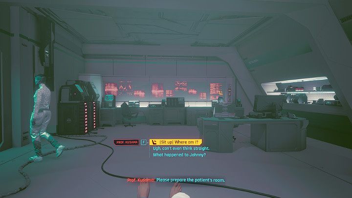 Po konfrontacji z Johnnym, obudzisz się na sali operacyjnej - Cyberpunk 2077: Zakończenie korporacyjne - Arasaka - Cyberpunk 2077 - poradnik do gry