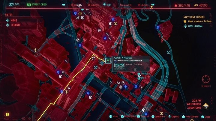 Lokacja: wschodnia część Westbrook, Japantown - Cyberpunk 2077: Wszystkie Drzazgi atutów - Cyberpunk 2077 - poradnik do gry