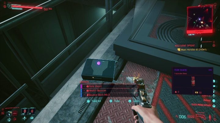 Miejsce ukrycia: gdy trafisz na strzeżony teren udaj się w prawy, górny róg tego terenu - Cyberpunk 2077: Wszystkie Drzazgi atutów - Cyberpunk 2077 - poradnik do gry