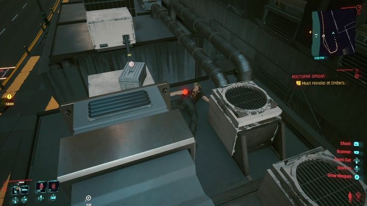 Miejsce ukrycia: gdy trafisz w to miejsce musisz wskoczyć na budynek - Cyberpunk 2077: Wszystkie Drzazgi atutów - Cyberpunk 2077 - poradnik do gry