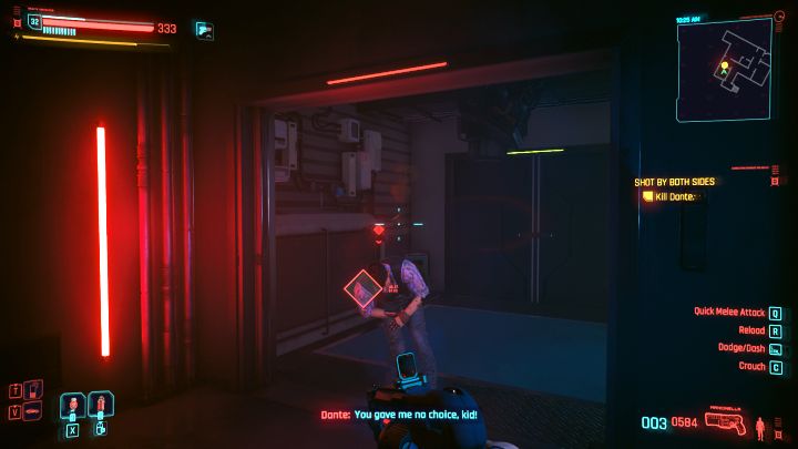 W pomieszczeniu pojawi się Dante z Militech - Cyberpunk Phantom Liberty: W dobrą stronę - solucja, opis przejścia - Cyberpunk 2077 - poradnik do gry