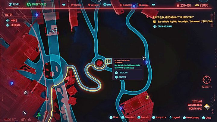 Miejsce zakupu auta to dzielnica North Oak w Westbrook - Cyberpunk 2077: Jak zdobyć Rayfield Aerondight? - Cyberpunk 2077 - poradnik do gry