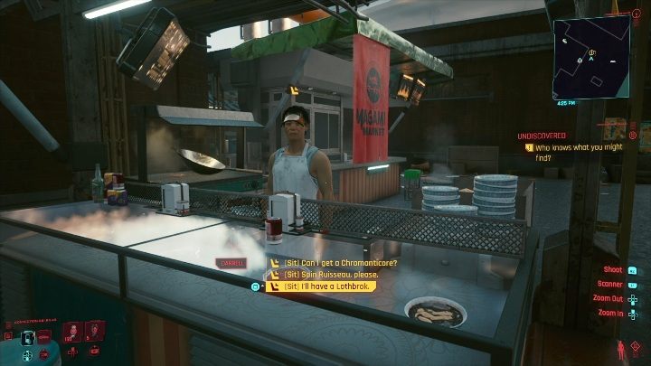 Misja ta rozpocznie się od rozmowy z sprzedawcą jedzenia, w trakcie pogawędki skupi się on na mężczyznach, którzy dobierają się do jego motocykla - Cyberpunk 2077: Kto nie jest z nami - solucja, opis przejścia - Cyberpunk 2077 - poradnik do gry