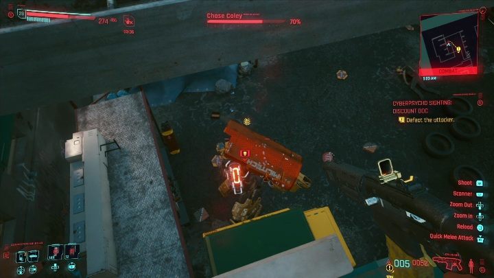 Jak zacząć: ukończyć zadanie Ostatnia taka robota i odnaleźć przeciwnika na mapie - Cyberpunk 2077: Tanio i źle - cyberpsychopata, solucja - Cyberpunk 2077 - poradnik do gry
