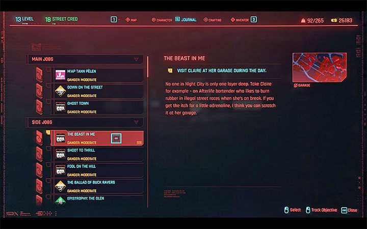Musisz zaczekać aż z V skontaktuje się telefonicznie Claire Russell - Cyberpunk 2077: Jak odblokować wyścigi w Night City? - Cyberpunk 2077 - poradnik do gry