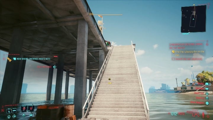 Jak zacząć: ukończyć zadanie Ostatnia taka robota i odnaleźć przeciwnika na mapie - Cyberpunk 2077: Dym na molo - cyberpsychopata, solucja - Cyberpunk 2077 - poradnik do gry