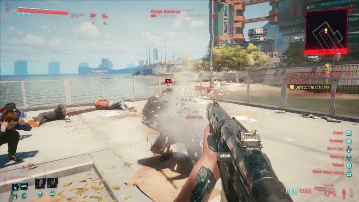 Tego przeciwnika trudno zaatakować z zaskoczenia - Cyberpunk 2077: Dym na molo - cyberpsychopata, solucja - Cyberpunk 2077 - poradnik do gry