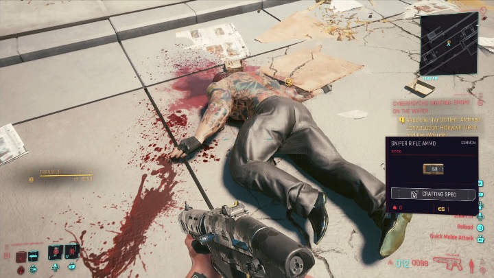 Po zneutralizowaniu przeciwnika zdobądź potrzebne informacje - Cyberpunk 2077: Dym na molo - cyberpsychopata, solucja - Cyberpunk 2077 - poradnik do gry