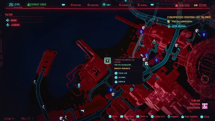 SpaceBoy znajduje się w kryjówce netrunnerów, w północnej części Pacyfiki - Cyberpunk 2077: Prawo Talionu - cyberpsychopata, solucja - Cyberpunk 2077 - poradnik do gry