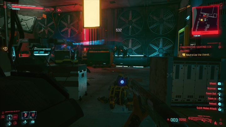 Tego przeciwnika nie jest łatwo zabić jednak olbrzymi problem mogę zrobić okoliczne wieżyczki oraz drony - Cyberpunk 2077: Prawo Talionu - cyberpsychopata, solucja - Cyberpunk 2077 - poradnik do gry