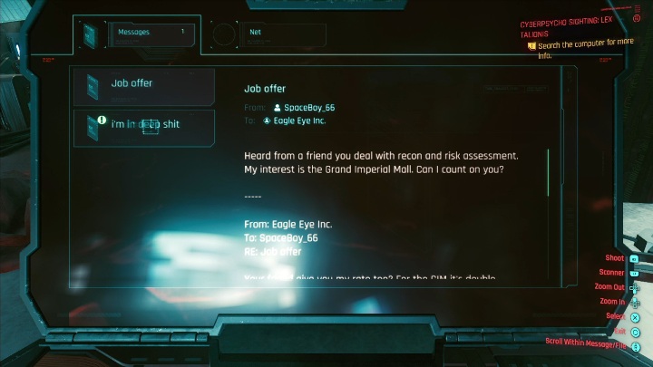 Po zneutralizowaniu przeciwnika zdobądź potrzebne informacje - Cyberpunk 2077: Prawo Talionu - cyberpsychopata, solucja - Cyberpunk 2077 - poradnik do gry