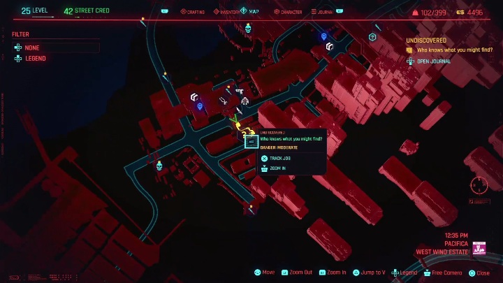 Lokalizacja: południowa część Pacyfiki, West Wind Estate - Cyberpunk 2077: Kradzież, Pacyfika - kontrakty, solucja, mapa - Cyberpunk 2077 - poradnik do gry
