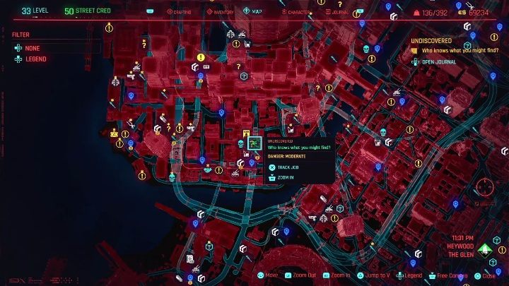 Lokalizacja: południowa część Heywood, Glen - Cyberpunk 2077: Kradzież, Heywood - kontrakty, solucja, mapa - Cyberpunk 2077 - poradnik do gry