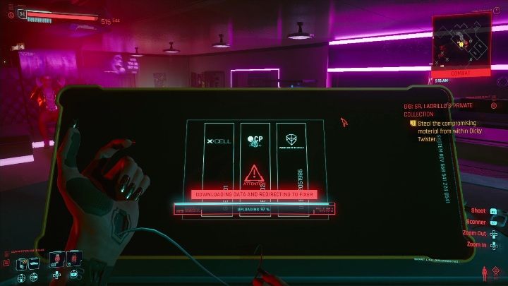 Cel: informacje z komputera - Cyberpunk 2077: Kradzież, Heywood - kontrakty, solucja, mapa - Cyberpunk 2077 - poradnik do gry