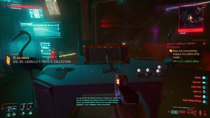 Solucja: twoim zadaniem jest dostanie się do biura na piętrze i wykradnięcie kompromitujących nagrań - Cyberpunk 2077: Kradzież, Heywood - kontrakty, solucja, mapa - Cyberpunk 2077 - poradnik do gry