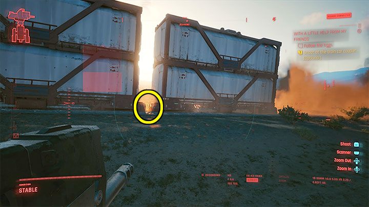 Po tym jak Panam obudzi cię kolejnego dnia wsiądź do jej pick-upa i wyruszcie w pościg za pociągiem - Cyberpunk 2077: Nie mów Saulowi (Panam) - solucja, opis przejścia - Cyberpunk 2077 - poradnik do gry