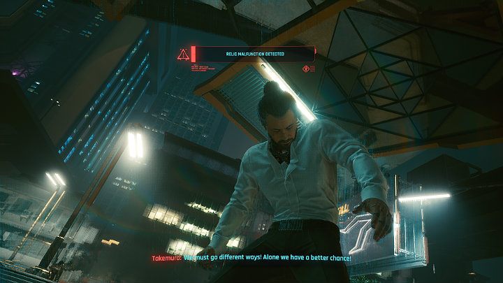 V straci przytomność, a Takemura postanawia się rozdzielić i ucieka - Cyberpunk 2077: Mieszkanie nr 303/Search and Destroy - solucja, opis przejścia - Cyberpunk 2077 - poradnik do gry