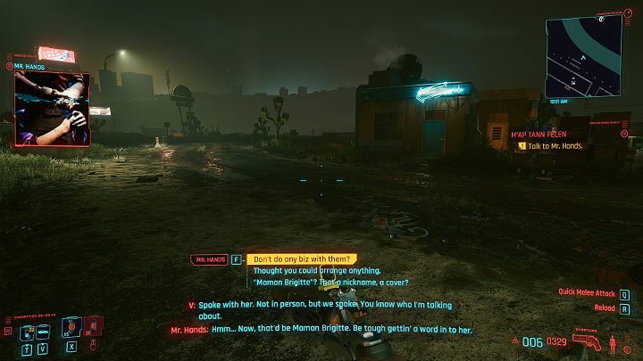 Gdy wspomnisz o tym, że musisz skontaktować się z szefem gangu Voodoo Boys, Mr - Cyberpunk 2077: Witaj w Pacifice/Map Tann Pelen - solucja, opis przejścia - Cyberpunk 2077 - poradnik do gry