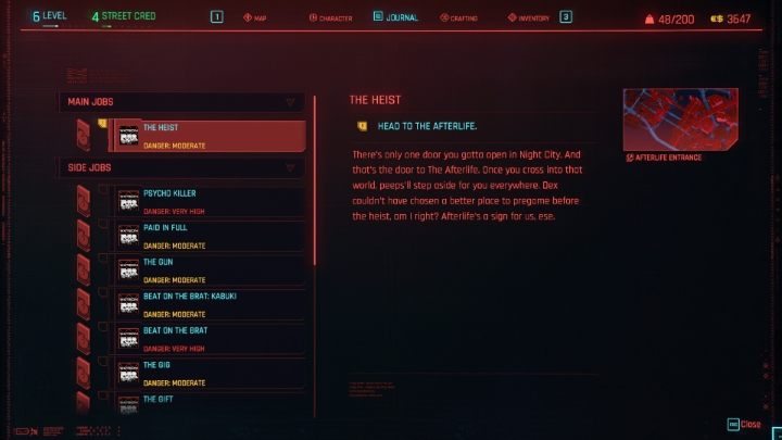 Zadania główne zawierają historię opowiadaną w grze - Cyberpunk 2077: Rodzaje misji - Cyberpunk 2077 - poradnik do gry