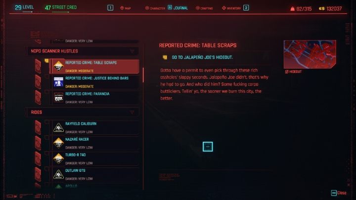 Kolejnymi pobocznymi aktywnościami są kroniki kryminalne, w których staniesz naprzeciw członkom gangów - Cyberpunk 2077: Rodzaje misji - Cyberpunk 2077 - poradnik do gry
