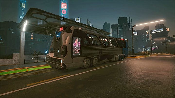Autobus może też pojawić się w trakcie przechodzenia głównej fabuły, w tym przypadku w formie dalekodystansowego transportu publicznego - Cyberpunk 2077: Czy można prowadzić autobus? - Cyberpunk 2077 - poradnik do gry