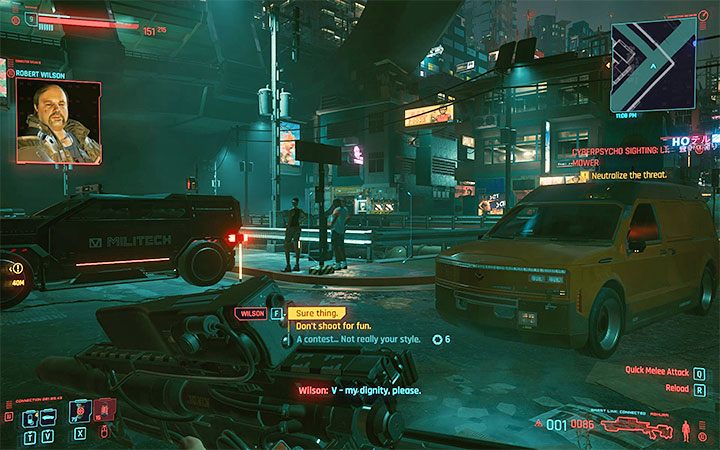 Jak zacząć quest: Okazja do rozegrania tej misji pojawia się niedługo po ukończeniu głównego zadania Wielki sen - Cyberpunk 2077: Cel, pal! - solucja, opis przejścia - Cyberpunk 2077 - poradnik do gry