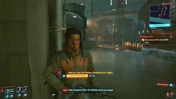 Po dotarciu na miejsce porozmawiaj z Taco - Cyberpunk 2077: Oliwa do ognia - solucja, opis przejścia - Cyberpunk 2077 - poradnik do gry
