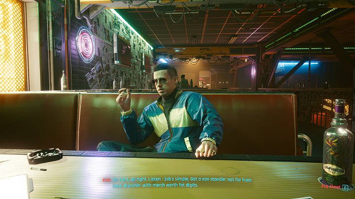 Kirkowi zależy na rzeczach z furgonetki, która została zaparkowana na terenie gangu Valentinos - Cyberpunk 2077: Na skróty - solucja, opis przejścia - Cyberpunk 2077 - poradnik do gry