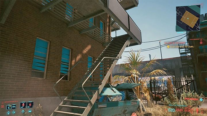 Miejsce do zbadania to zdewastowania dzielnica budynków mieszkalnych w Rancho Coronado w Santo Domingo - Cyberpunk 2077: Czerwony wieszcz - solucja, opis przejścia - Cyberpunk 2077 - poradnik do gry