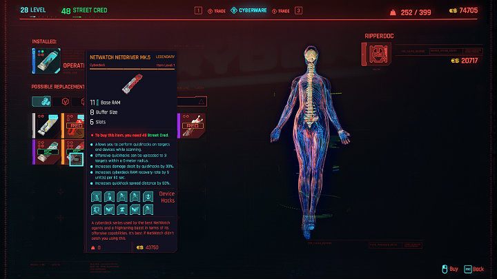 Legendarny NetWatch Netdriver MK - Cyberpunk 2077: Najlepsze Cyberdecki - Cyberpunk 2077 - poradnik do gry