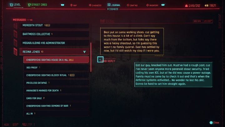 Aby ukończyć zadanie musisz wejść - Cyberpunk 2077: Dom na wzgórzu - cyberpsychopata, solucja - Cyberpunk 2077 - poradnik do gry