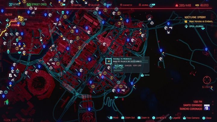 W regionie Santo Domingo w 20 miejscach możesz wykonać napaść - Cyberpunk 2077: Santo Domingo, Kroniki kryminalne - mapa, solucja - Cyberpunk 2077 - poradnik do gry
