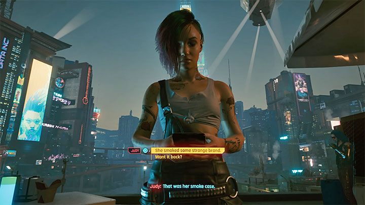 Akcja przeniesie się na dach gdzie czeka cię kolejna rozmowa z Judy - Cyberpunk 2077: Anihilacja/Both Sides, Now (Judy) - solucja, opis przejścia - Cyberpunk 2077 - poradnik do gry