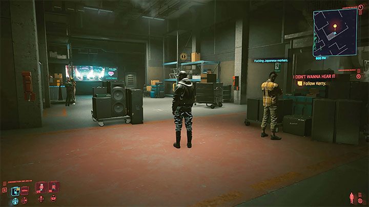 Możliwy jest też wariant, że od razu dotarłeś na zaplecze klubu Riot - Cyberpunk 2077: Na krzywy ryj (Kerry)/I Dont Wanna Hear It - solucja - Cyberpunk 2077 - poradnik do gry