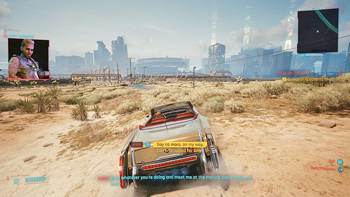 Jak zacząć quest: Quest ten odblokowywany jest jakiś czas po tym jak ukończysz szóstą misję związaną z Kerrym - Ciemna materia - Cyberpunk 2077: Teoria wielkiego wybuchu (Kerry)/Boat Drinks - solucja - Cyberpunk 2077 - poradnik do gry