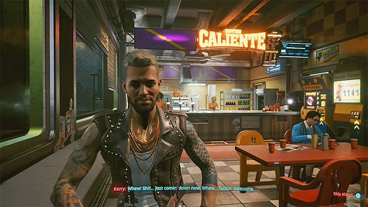 Linia questowa Kerryego jest długa i początkowo nie zawiera żadnych wyborów powiązanych z ewentualnym romansem z Kerrym - Cyberpunk 2077: Kerry Eurodyne - romans/seks - Cyberpunk 2077 - poradnik do gry