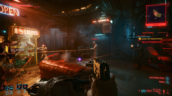 Zaatakowanie Maelstromu wiąże się ze strzelaniną i ucieczką przez szyb techniczny - Cyberpunk 2077: Flathead - Co zrobić z Maelstromem? Ważny wybór - Cyberpunk 2077 - poradnik do gry