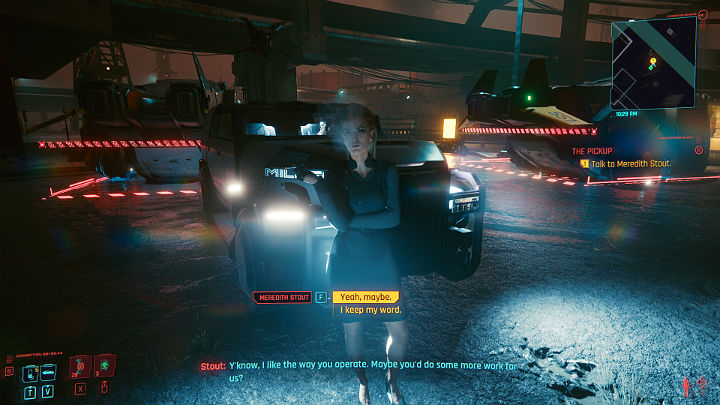 Kiedy wyjdziesz na zewnątrz, Meredith Stout będzie już na Ciebie czekać - Cyberpunk 2077: Flathead - Co zrobić z Maelstromem? Ważny wybór - Cyberpunk 2077 - poradnik do gry