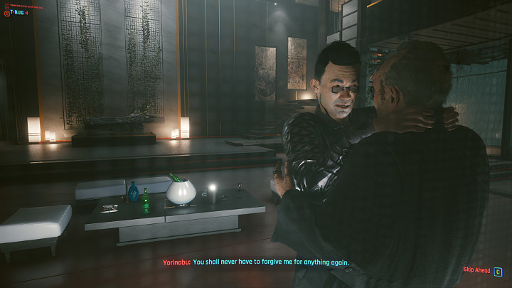 Będziesz świadkiem spotkania Yorinobu z jego ojcem, Saburo - Cyberpunk 2077: Skok na głęboką wodę/The Heist - solucja, opis przejścia - Cyberpunk 2077 - poradnik do gry