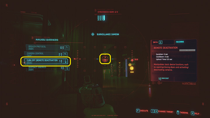 Gdy dwaj strażnicy, którzy stoją po lewej stronie wejdą do pomieszczenia po Twojej prawej, możesz ich bezpiecznie ominąć lub wyeliminować, jednego po drugim - Cyberpunk 2077: Skok na głęboką wodę/The Heist - solucja, opis przejścia - Cyberpunk 2077 - poradnik do gry