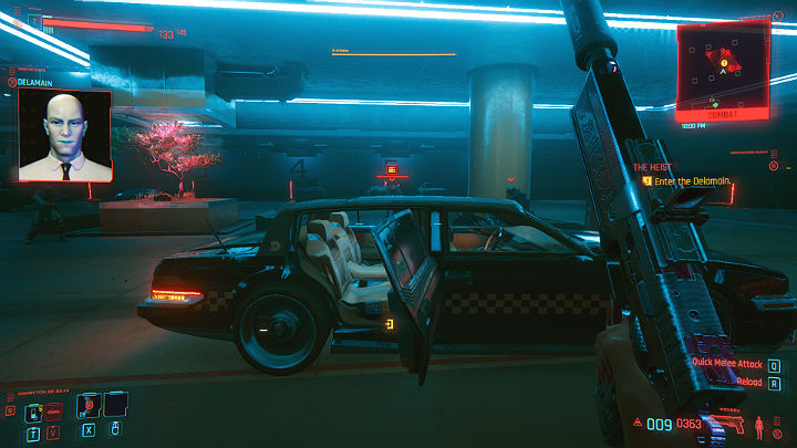 Garaż jest doskonale strzeżony więc nie uda Ci się dostać do pojazdu niepostrzeżenie - Cyberpunk 2077: Skok na głęboką wodę/The Heist - solucja, opis przejścia - Cyberpunk 2077 - poradnik do gry