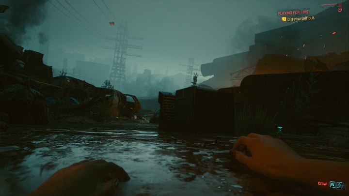 V obudzi się na miejskim wysypisku śmieci - Cyberpunk 2077: Wielki sen/Playing for Time - solucja, opis przejścia - Cyberpunk 2077 - poradnik do gry