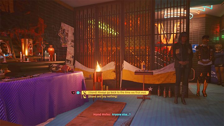 Misty nie będzie chciała brać udział w ceremoniach pogrzebowych z uwagi na niechęć do jej osoby ze strony Mamy Welles - Cyberpunk 2077: Widzimy się w Afterlife/Heroes - solucja, opis przejścia - Cyberpunk 2077 - poradnik do gry