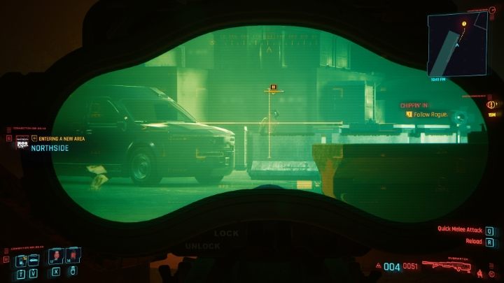 Dobrym sposobem na radzenie sobie z ciemnością jest korzystanie z celowników noktowizyjnych zamontowanych do broni - Cyberpunk 2077: Czy jest latarka? - Cyberpunk 2077 - poradnik do gry