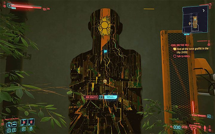 Po dotarciu do muralu, możesz go oznaczyć jako odnaleziony na jeden z dwóch sposobów - Cyberpunk 2077: Wszystkie Karty tarota - Cyberpunk 2077 - poradnik do gry