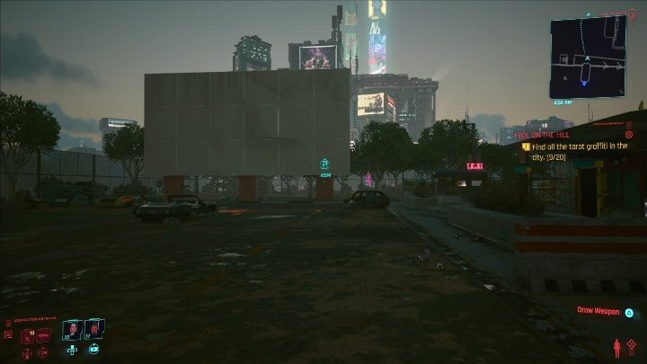 Aby dostać się do drugiej części parkingu potrzebujesz kodu do drzwi - Cyberpunk 2077: Wszystkie Karty tarota - Cyberpunk 2077 - poradnik do gry