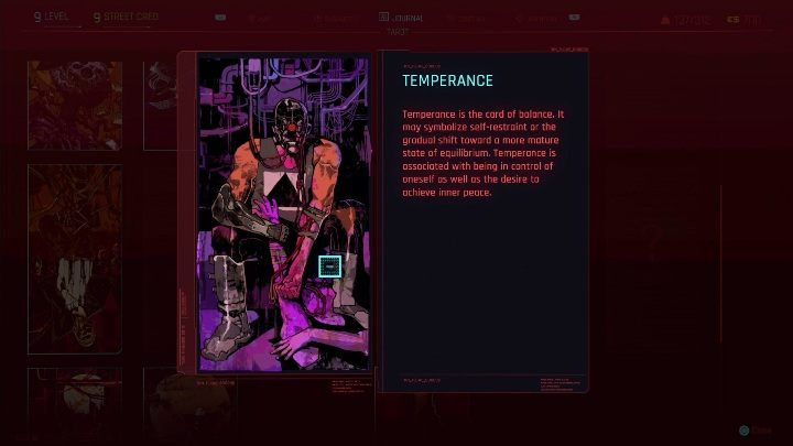 Lokalizacja: Kartę Umiarkowanie zdobędziesz, gdy zbadasz mural, który znajduje się na ścianie, po prawej stronie budynku - Cyberpunk 2077: Wszystkie Karty tarota - Cyberpunk 2077 - poradnik do gry