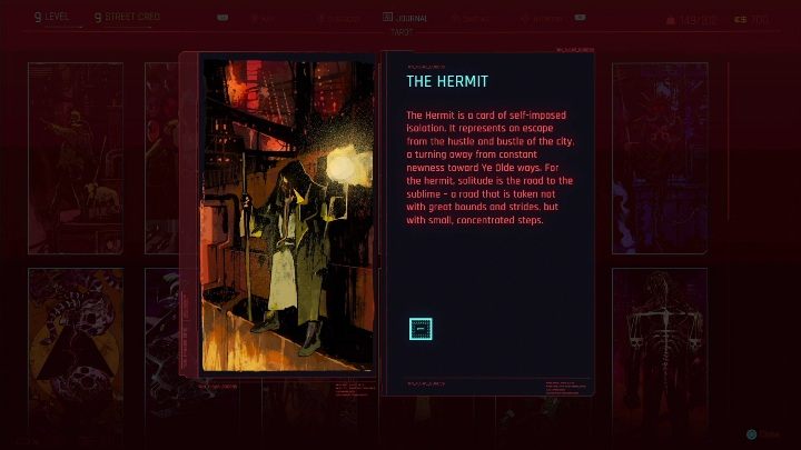 Lokalizacja: Kartę Eremita zdobędziesz, gdy zbadasz mural, który znajduje się na ścianie, z boku jasnego budynku - Cyberpunk 2077: Wszystkie Karty tarota - Cyberpunk 2077 - poradnik do gry