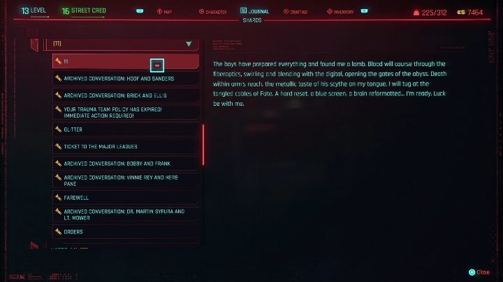 Po zdobyciu drzazgi wejdź w - Cyberpunk 2077: Krwawy rytuał - cyberpsychopata, solucja - Cyberpunk 2077 - poradnik do gry