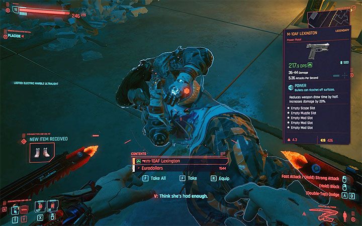 W grze jest pięć głównych kategorii kolorystycznych przedmiotów - Cyberpunk 2077: Ekwipunek - Cyberpunk 2077 - poradnik do gry